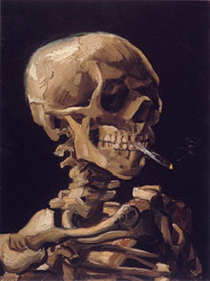 Crani fumant una cigarreta